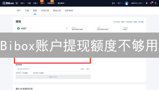 Bibox账户提现额度不够用？5分钟教你快速提升！